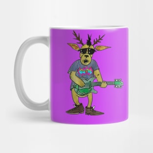 Reindeer Christmas Guitar Rocker by LowEndGraphics Mug